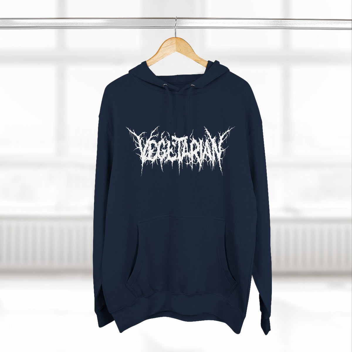 Vegetarian Metal Font Hoodie