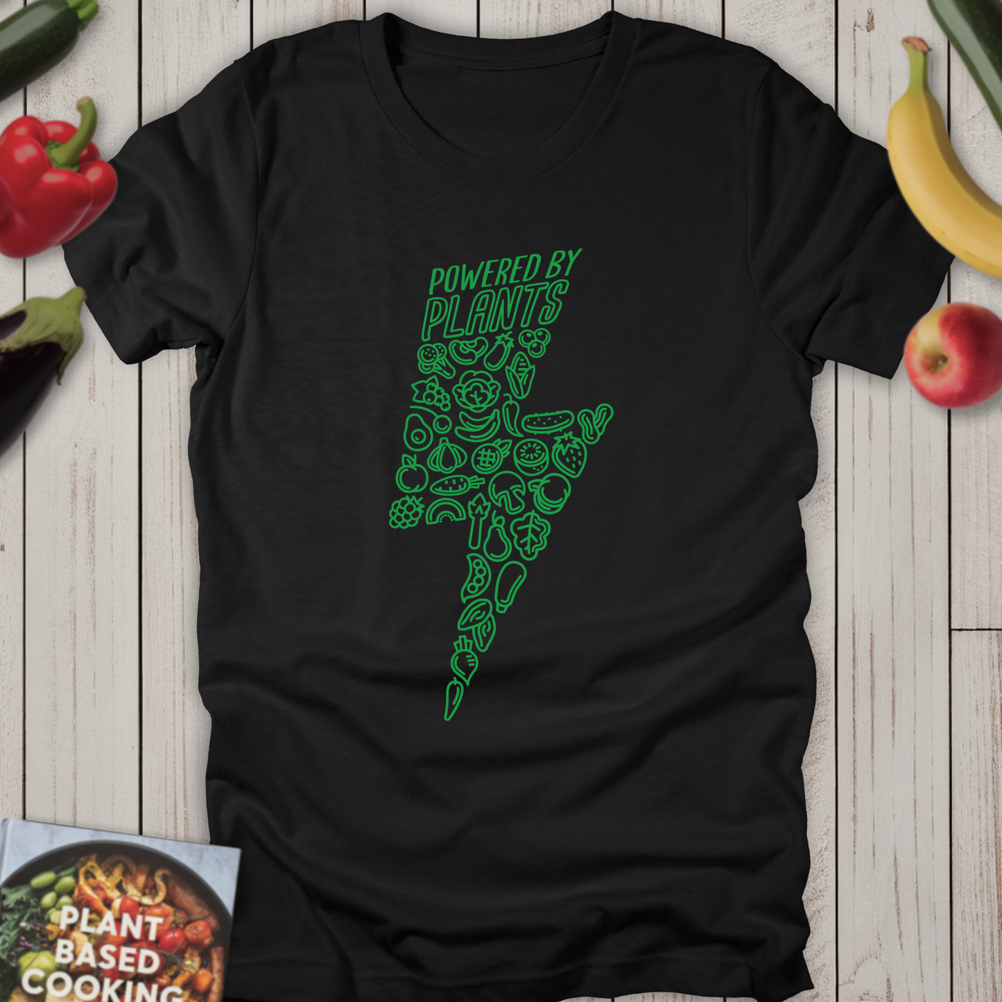 Plant Powered Collage Green Bolt