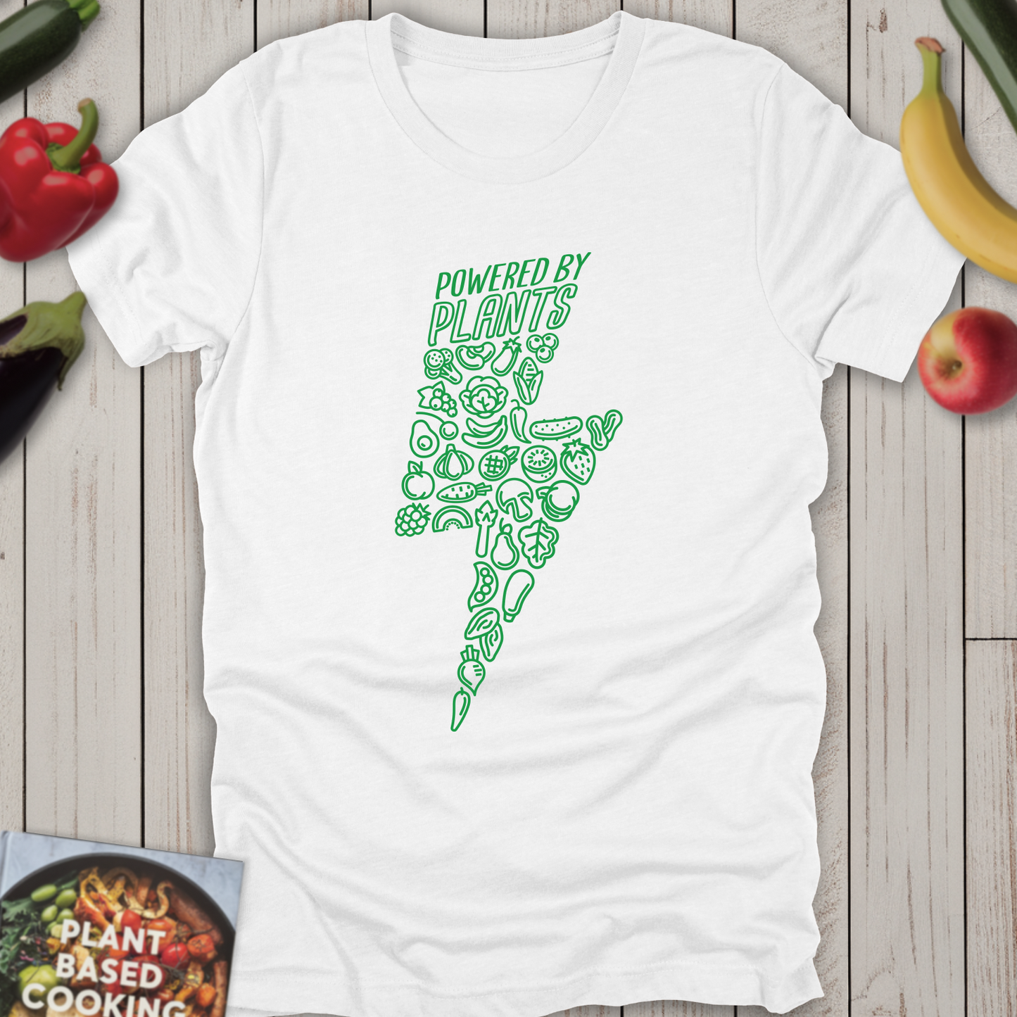 Plant Powered Collage Green Bolt