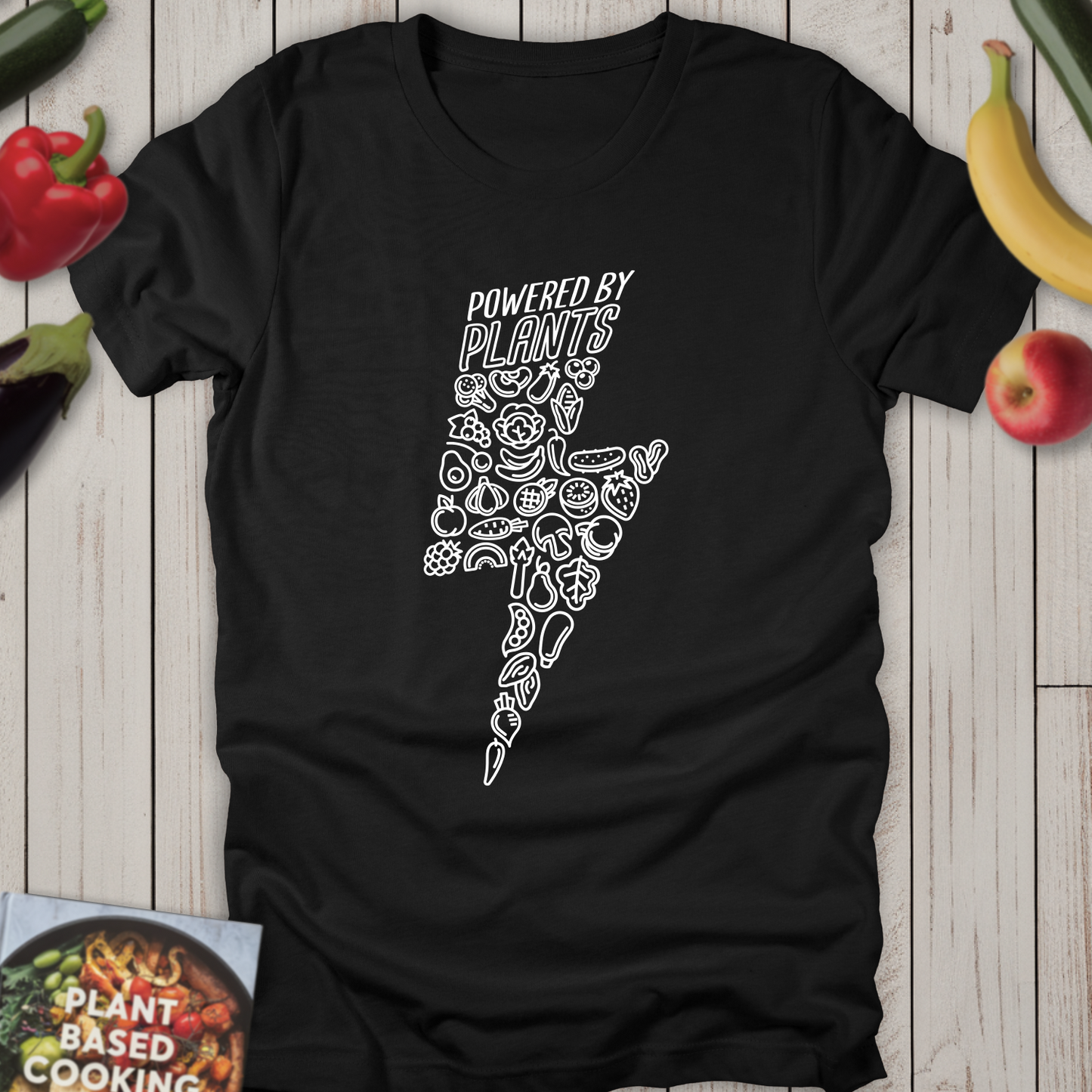 Plant Powered Collage White Bolt