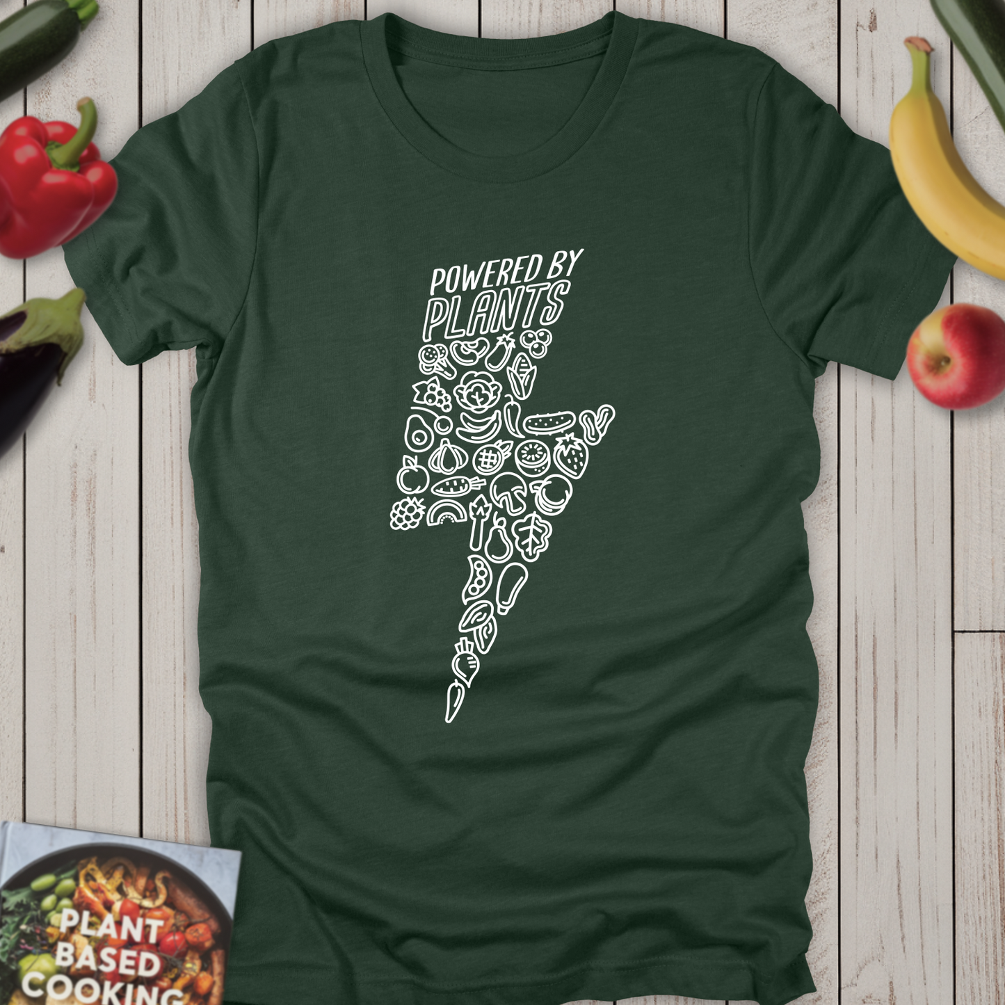 Plant Powered Collage White Bolt