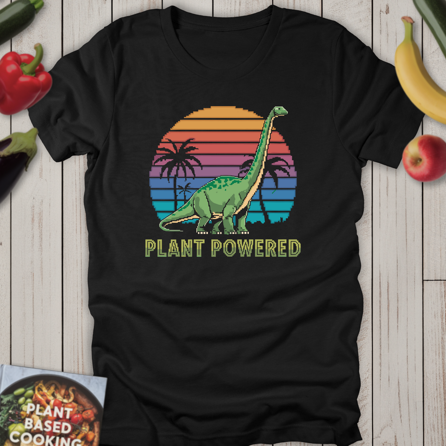 Plant Powered 8-bit Dinosaur Sunset!