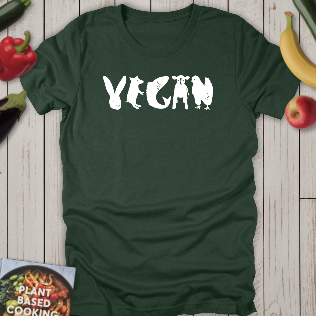 VEGAN Happy Animal Silhouettes
