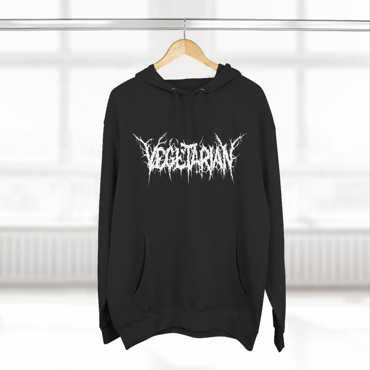 Vegetarian Metal Font Hoodie