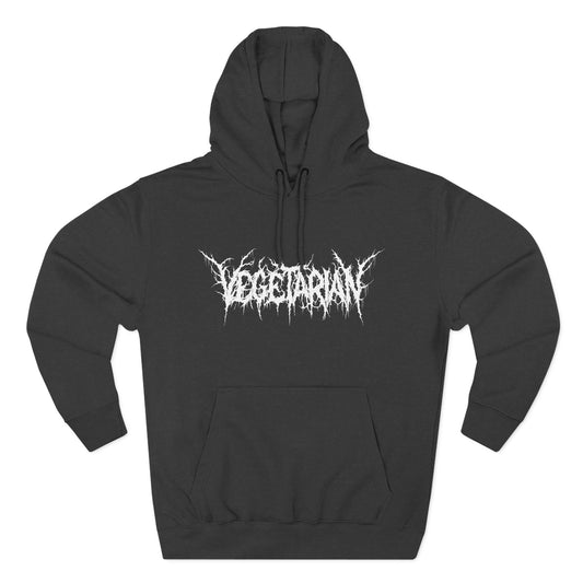 Vegetarian Metal Font Hoodie