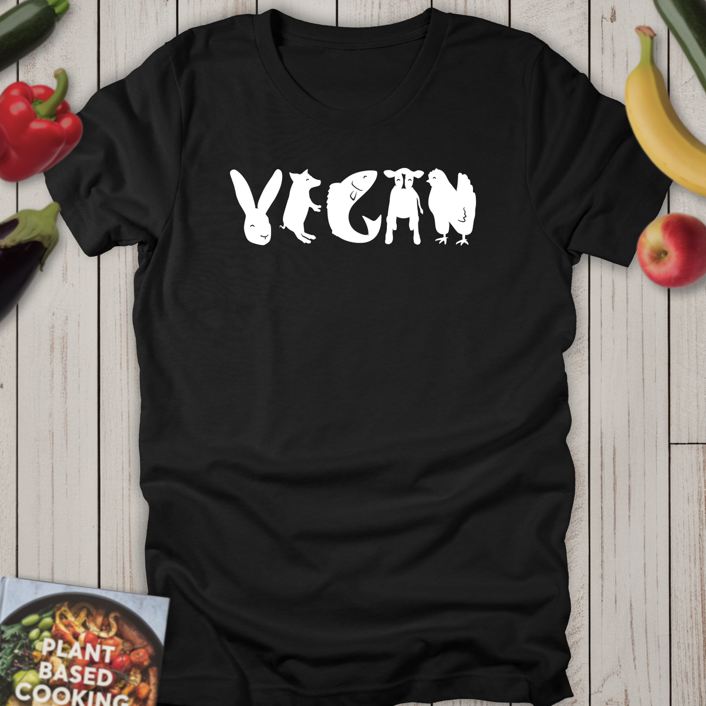 VEGAN Happy Animal Silhouettes